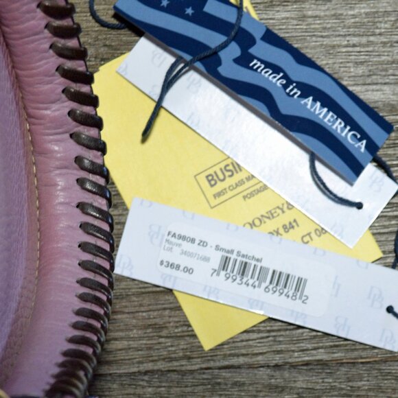 Dooney & Bourke Small Mauve Satchel Bag Purse EUC - Picture 5 of 9